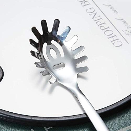 Spaghetti Spoon, Berglander Pasta Server, Stainless Steel Pasta Spoon, Pasta Fork, Noddle Fork, Heat Resistant, Dishwasher Safe, Easy to Clean