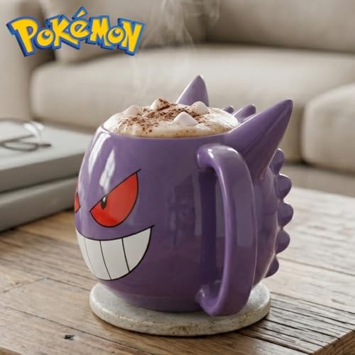 Silver Buffalo Pokémon Gengar, 3D Sculpted Mug, 20oz
