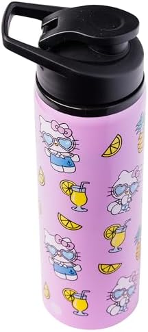 Silver Buffalo Hello Kitty Summer Style, Stainless Steel Water Bottle, 25oz