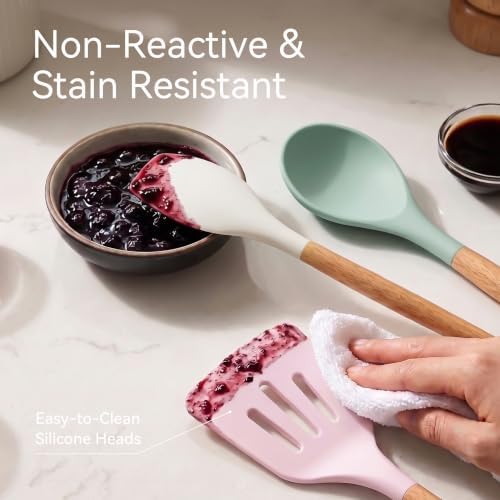 Silicone Kitchen Utensils Set, Heat-Resistant Cooking Utensils, BPA-Free