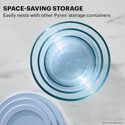 Pyrex Colors Tinted (6-Piece) Small/Medium Round Food Storage Containers