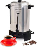 West Bend Commercial Coffee Urn Highly-Polished Aluminum Features Automatic Temperature Control Large Capacity with Quick Brewing Smooth Prep and Easy Clean Up NSF Approved, 55-Cup, Silver
