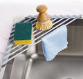 Tomorotec Triangle Roll Up Dish Drying Rack with Silicone Coating, Gray