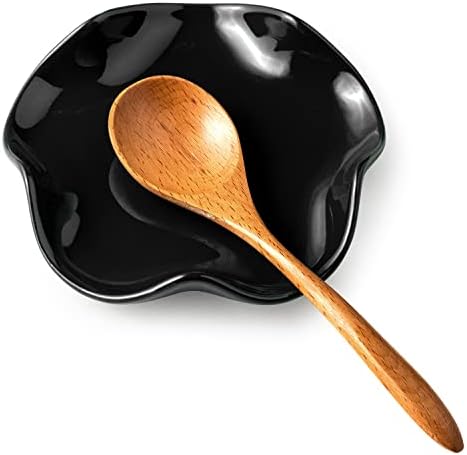Miamolo Black Spoon Rest for Stove Top, Holds Multiple Utensils, Drip-Free