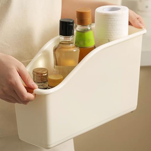 2 Pack Roll Out Plastic Organizer Bins, Tall Under Sink Organizer