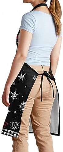 Giwawa Apron Unisex Resistant 33 x 28 inches with 2 Pockets Cooking Kitchen Aprons Suitable for BBQ Grill Drawing Haircut