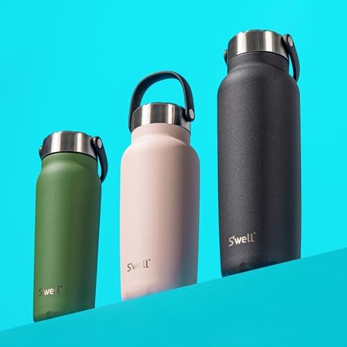 S'well Recycled Stainless Steel Explorer with Insulated Lid and Handle, 32oz, Carnelian, Triple Layered Vacuum Insulated Containers Keeps Drinks Cold for 42 Hours and Hot for 10