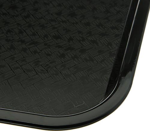Carlisle FoodService Products Café Cafeteria Tray, Fast Food Tray for Restaurant or Commercial Use, 12" x 16", 24 Count, Black