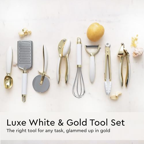 Styled Settings White and Gold Kitchen Utensils Set, 23-Piece