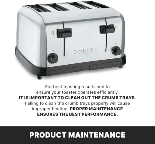 Waring 4-Slot Toaster with with Defrost Function