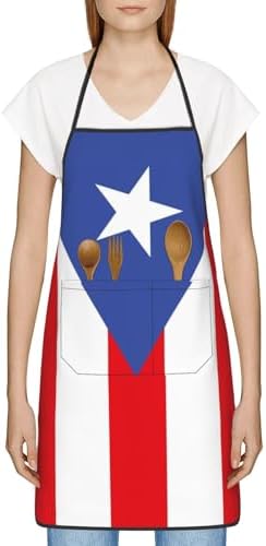 Sigouyinei Waterproof Kitchen Apron For Women Men Soft Bib Work With Pocket