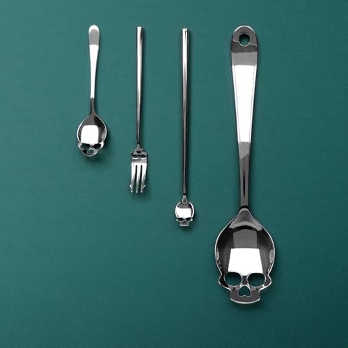 Suck UK Pickle Fork - Goth Decor - Fruit Picker - Gothic Accessories - Skull Head Pickle Grabber - Goth Kitchen Decor - Devil Horn - Pickled Onion Fork - Unique Kitchen Gadgets - Gothic Kitchenware