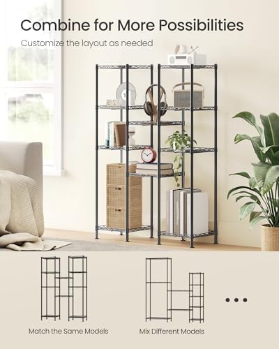 SONGMICS 5-Tier Bathroom Shelf, Storage Rack for Small Space