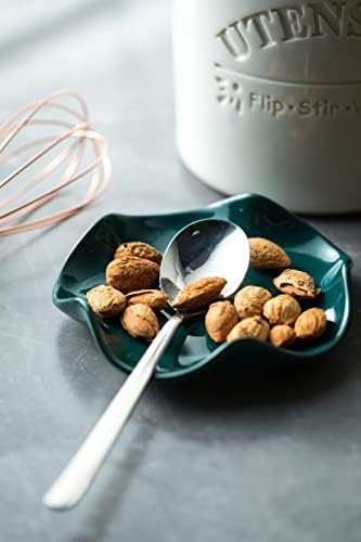 Miamolo Ceramic Spoon Rest for Kitchen Counter, Coffee Bar, Dishwasher Safe