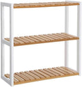 SONGMICS Bamboo Bathroom Shelf, 3-Tier Adjustable Plants Rack