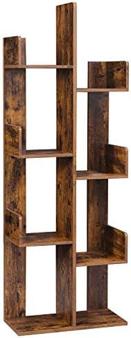 VASAGLE 8-Tier Bookcase, Open Storage, 19.7 x 9.8 x 55.1 Inches