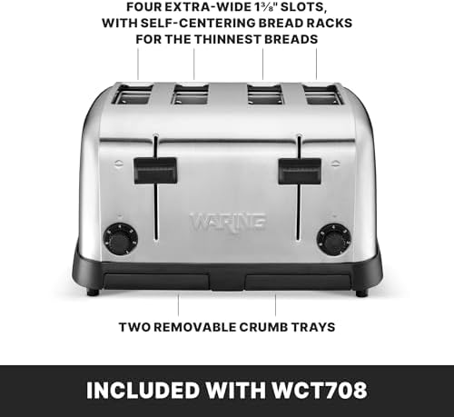 Waring 4-Slot Toaster with with Defrost Function