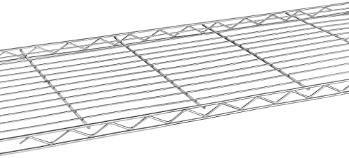 Whitmor 1 Tier Shelving Units, Wire Rack Storage Organizer, 30" L x 14" W x 15" H, Chrome