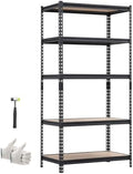 VEVOR Storage Shelves, 5-Tier Adjustable, 2000 lbs Capacity, Heavy Duty Garage Storage Shelving Unit, Metal Utility Rack Shelf, for Garage Warehouse Basement Kitchen, 36.34" W x 16.34" D x 71.38" H