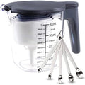 15-Pc Stackable Measuring Cups and Mini Spoons Set with Lid