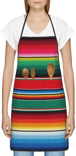 Sigouyinei Waterproof Kitchen Apron For Women Men Soft Bib Work With Pocket