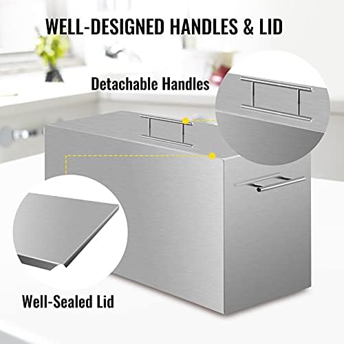 VEVOR 15 Quart Water Bath Canner - Stove Top Canning Pot with 2 Canning Racks, 304 Food Grade Stainless Steel, Flat Bottom Brushed Design, Holds 15 Quart Jars