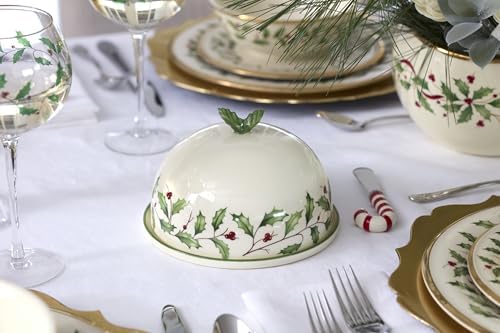 Lenox Holiday Small Porcelain Christmas Covered Serving Dish