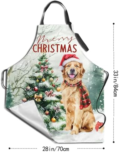 Giwawa Apron Unisex Resistant 33 x 28 inches with 2 Pockets Cooking Kitchen Aprons Suitable for BBQ Grill Drawing Haircut