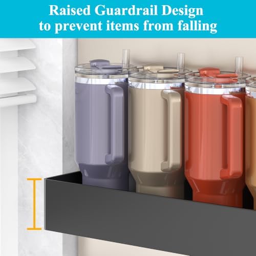 HuggieGems Magnetic Water Bottle Holder for Fridge Black, 4 Pack