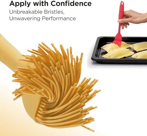 Kitchen Mama WaltzGrip Platinum Silicone Basting Pastry Brush, Yellow