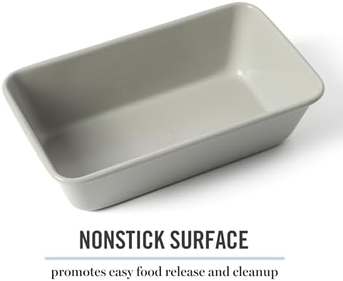 Martha Stewart Carbon Steel Nonstick 9 Inch Loaf Pan | Cool Gray | Deep Shape | Warp-Resistant | Pack of 6
