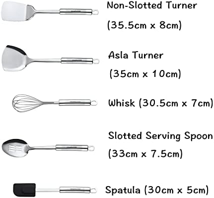 Cooking Utensils Set, 11PCS Stainless Steel Kitchen Tool Set