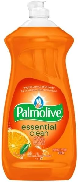 Palmolive Essential Clean Dishwashing Liquid Value Pack, Orange Tangerine - 28 Fl Oz / 828 mL x 3 Pack