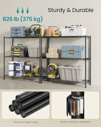 SONGMICS 3-Tier Bathroom Shelf, Storage Rack for Small Space