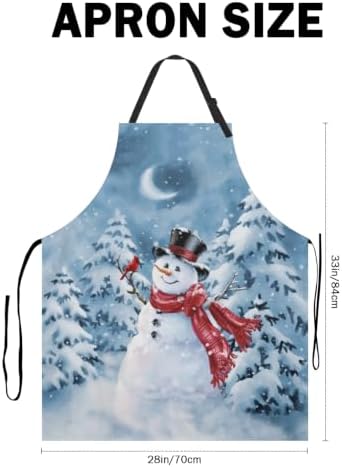 Giwawa Apron Unisex Resistant 33 x 28 inches with 2 Pockets Cooking Kitchen Aprons Suitable for BBQ Grill Drawing Haircut