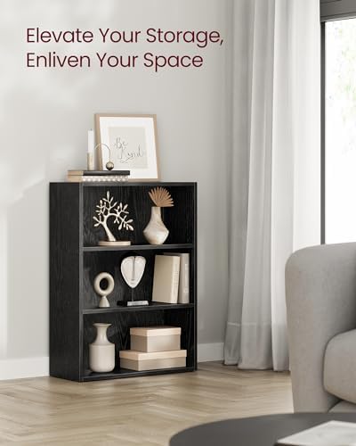 VASAGLE 3-Tier Bookshelf, Storage Organizer, 23.6 x 9.4 x 32 Inches
