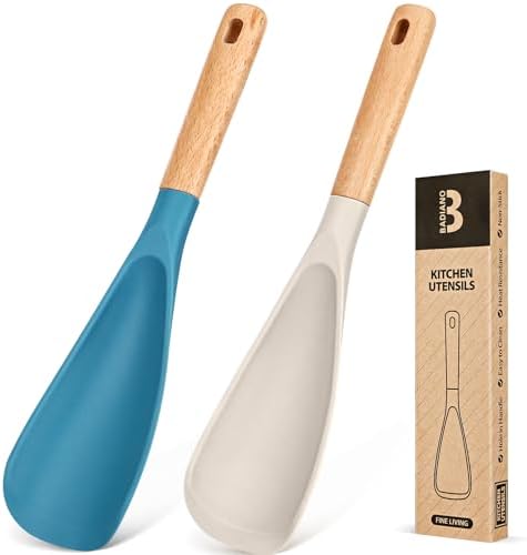 Badiano Silicone Cooking Spoon for Nonstick Cookwares, Multi-function,11.4"