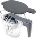Stackable 10-Piece Measuring Cups and Spoons Set with Lids