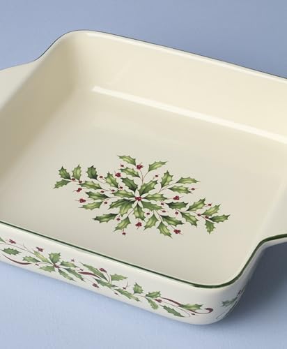 Lenox Holiday Christmas Stoneware Square Baking Dish