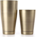 Barfly Cocktail Shaker Tin Set (18 oz and 28 oz), Antique Gold
