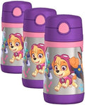 THERMOS Vacuum Insulated Stainless Steel 10oz Straw Bottle, Paw Patrol Girl (Pack of 3)