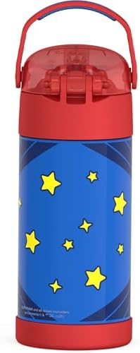 THERMOS FUNTAINER Water Bottle with Straw, 12oz, Superman