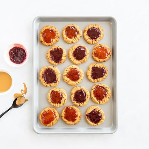 Nordic Ware Brilliant™ Colorful 3-Pc Baking Set, Nonstick made without PFAS or PTFE for safe cooking; Reinforced steel rim prevents warping; Includes Half Sheet, Quarter Sheet, and Eighth Sheet