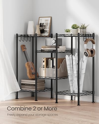 SONGMICS 3-Tier Bathroom Shelf, Storage Rack for Small Space