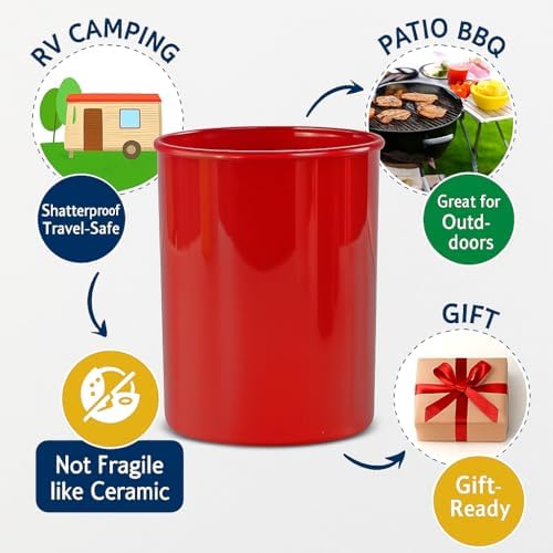 Reston Lloyd Calypso Basics Multipurpose Cookware Storage Crock, Kitchen Countertop & Office Desk Organization, Durable & Food Safe BPA-Free Plastic, Lemon