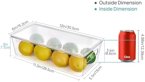 Vtopmart 10pcs Clear Stackable Storage Bins with Lids
