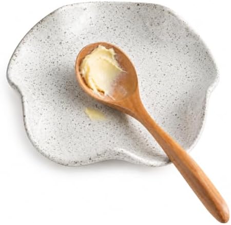 Miamolo Spoon Rest for Kitchen Counter, Ceramic Spoon Holder Heat-Resistant