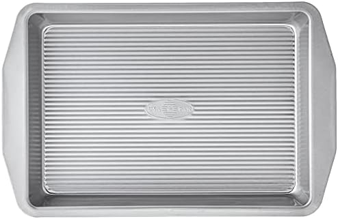 USA Pan 1110RC-3-ABC-1 American Bakeware Classics 9 x 13-Inch Rectangular Lasagna, Cake and Brownie Pan, Aluminized Steel