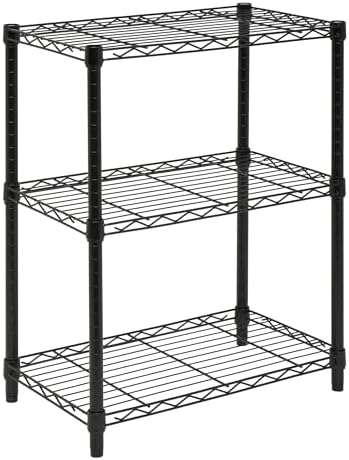 Honey-Can-Do 3-Tier Shelving Storage Rack Organizer, 250 lb Shelf Capacity