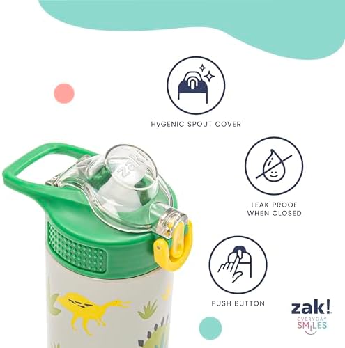 Zak Designs Sonic the Hedgehog Sage 19oz Leak-Proof Straw Kids Water Bottle